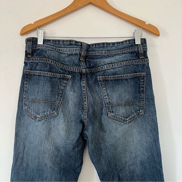 Baseline Dark Wash Medium Rise Straight Leg 100% Cotton Denim Jeans - Picture 6 of 9